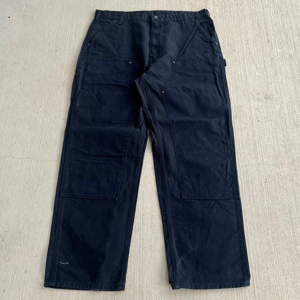 Carhartt B136 BLK black double knee work wear carpenter pants